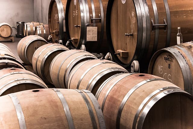 wine barrels
